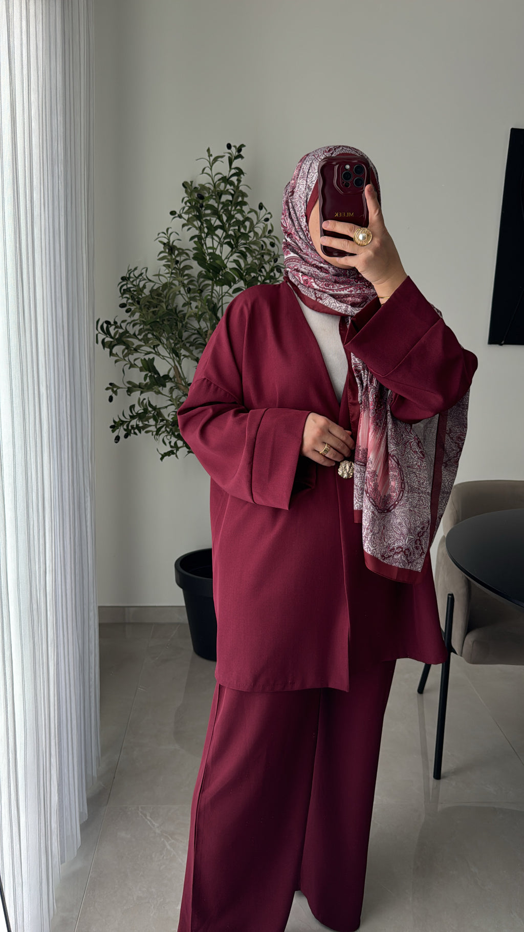 Ensemble veste / pantalon - Bordeaux