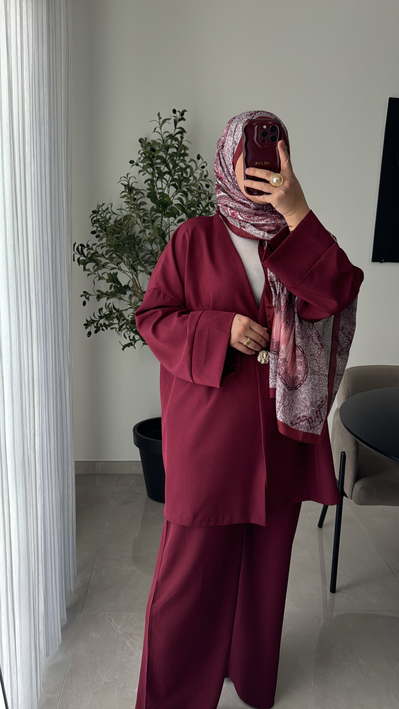 Ensemble veste / pantalon - Bordeaux