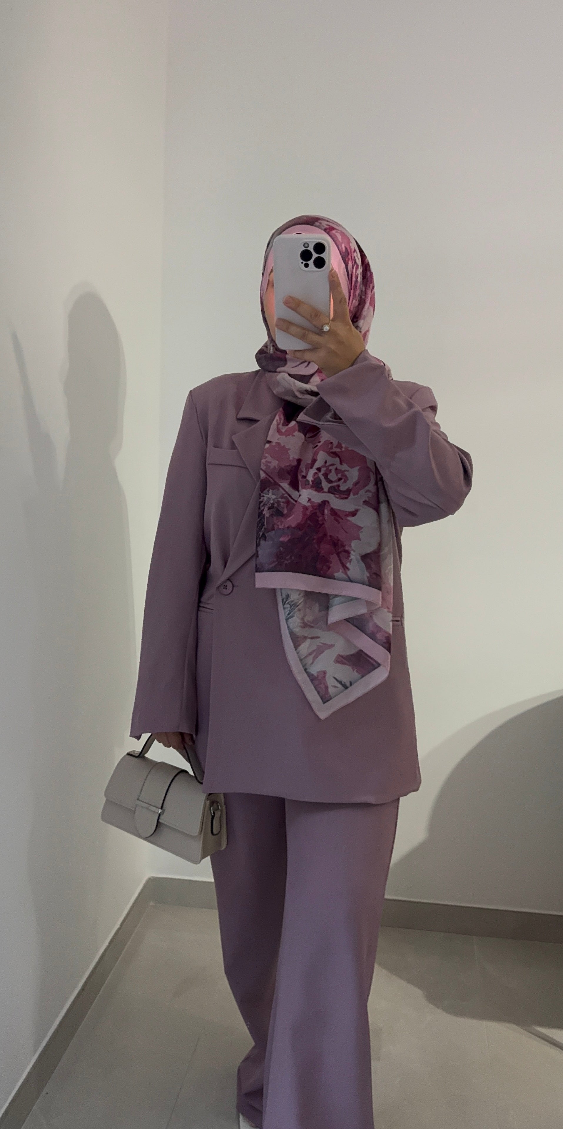 ENSEMBLE TAILLEUR  AMALYA- ROSE MAUVE