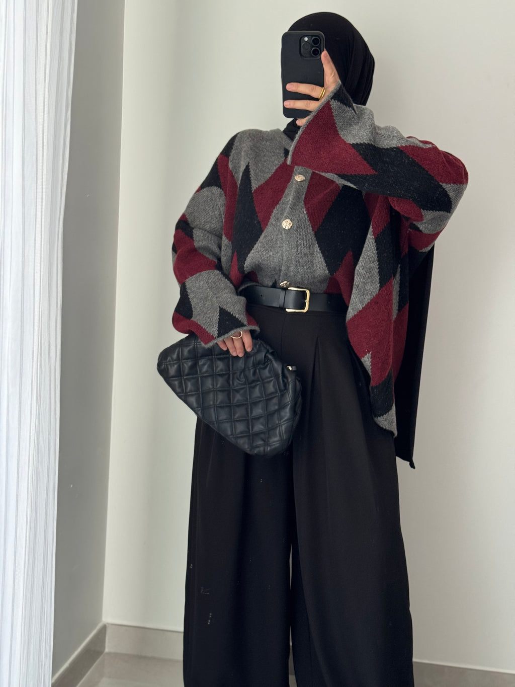 Gilet à motif losange