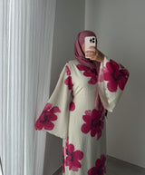 Robe LILIA FLEURS - ROSE FUSHIA