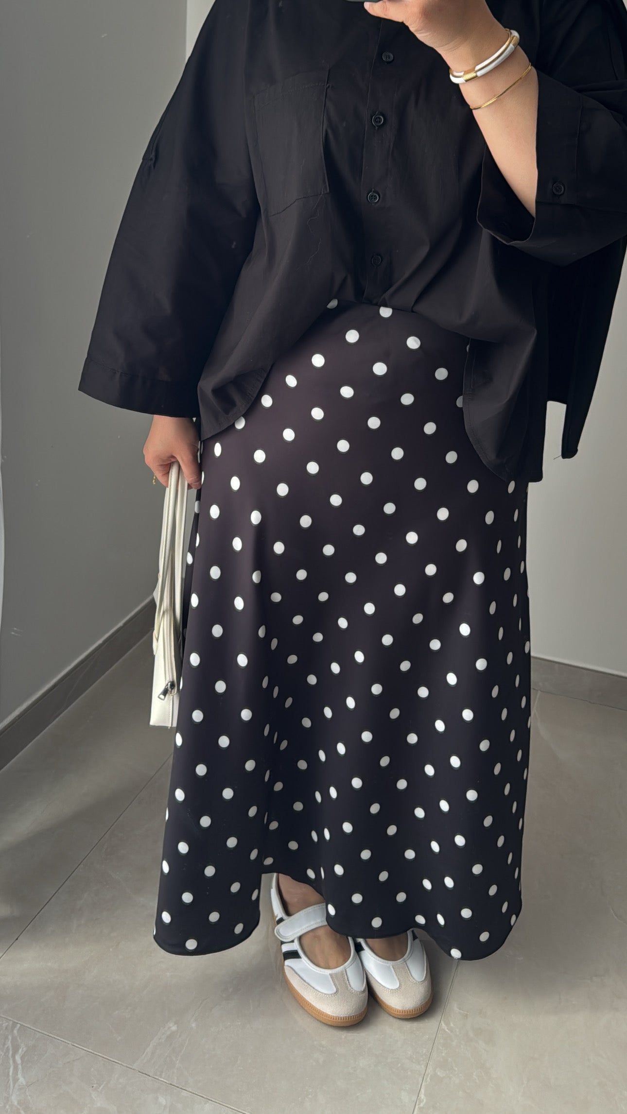 Jupe à pois - NOIR/BLANC