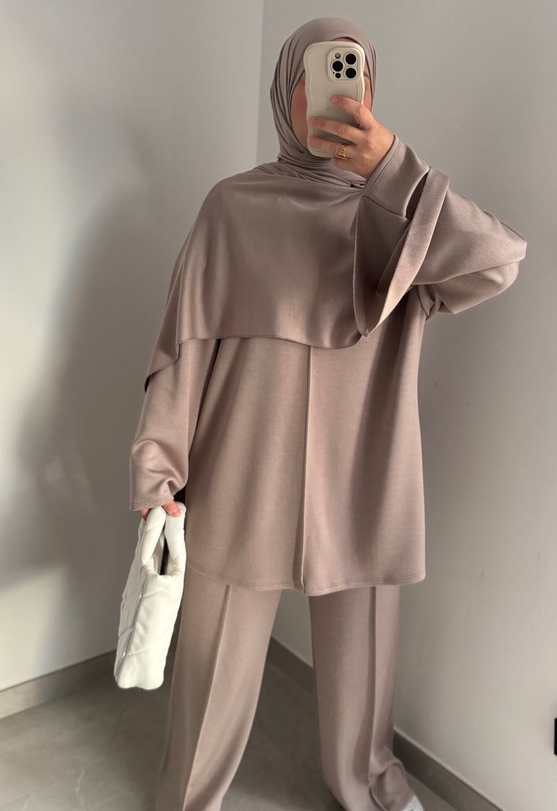 Ensemble confort écharpe - Taupe