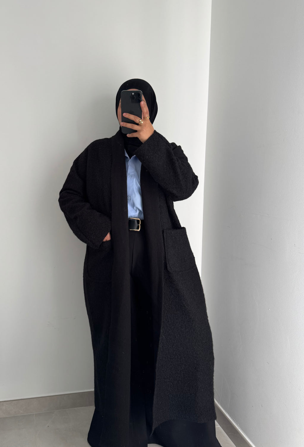 Veste manteau - NOIR