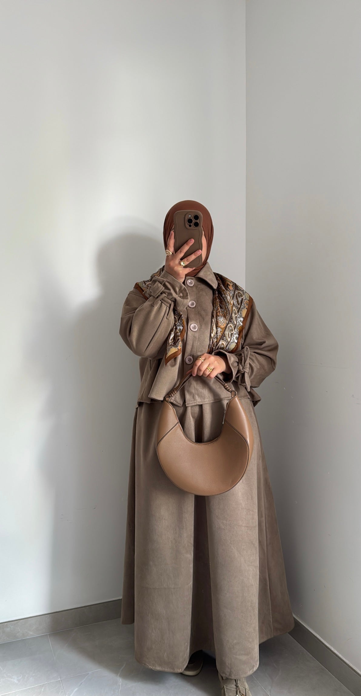 Ensemble SUEDA JUPE - BEIGE