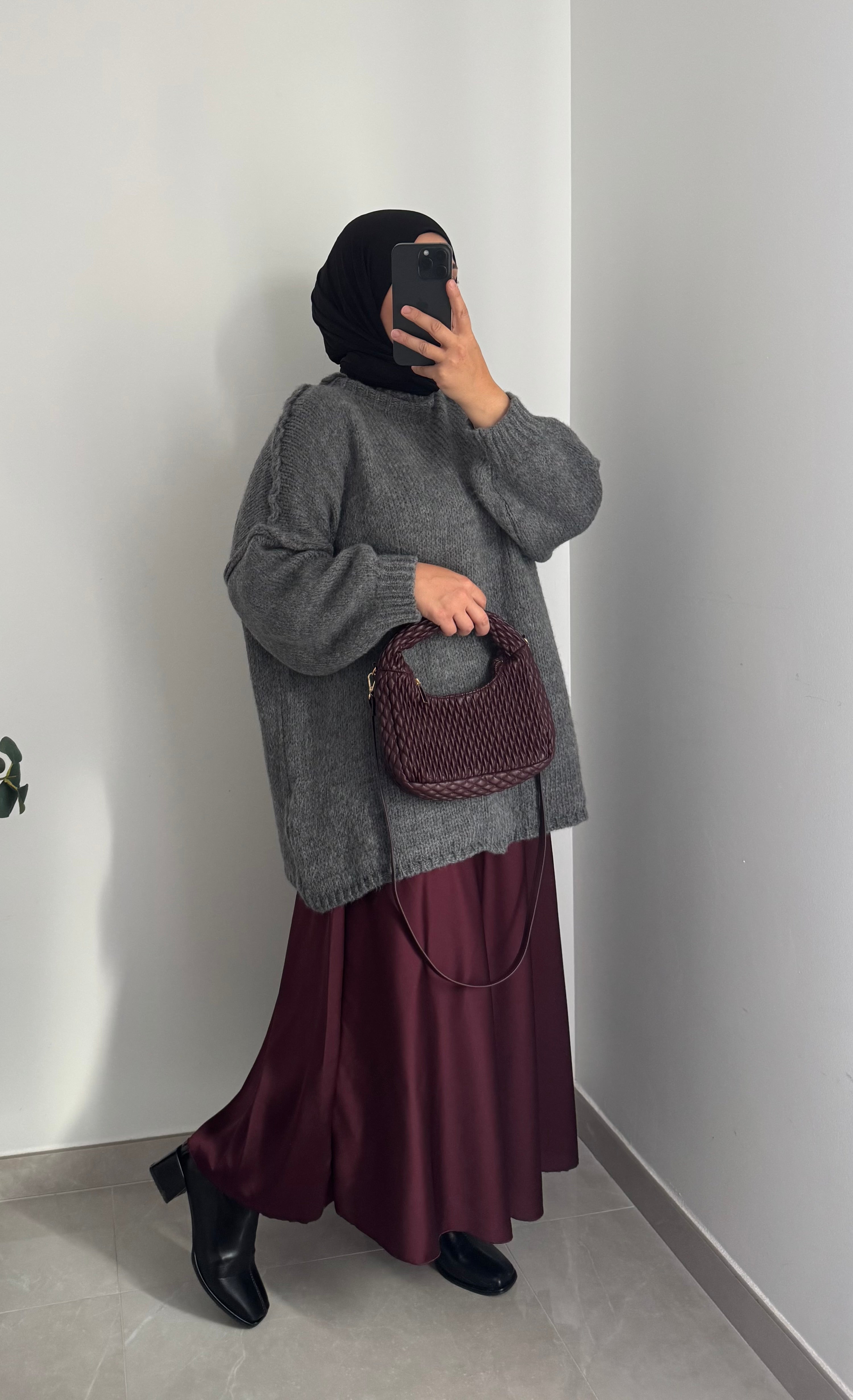 PULL en maille - GRIS