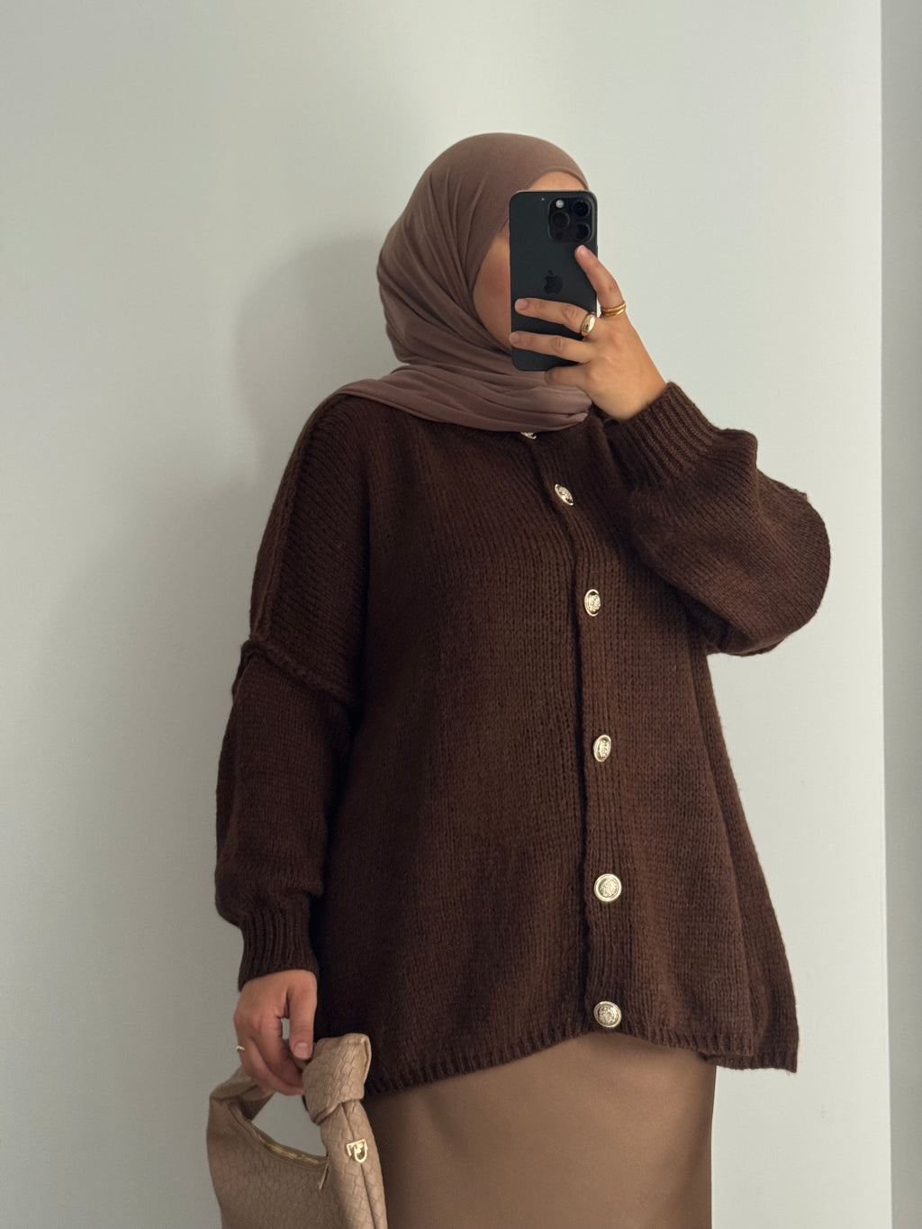 Gilet en maille - MARRON