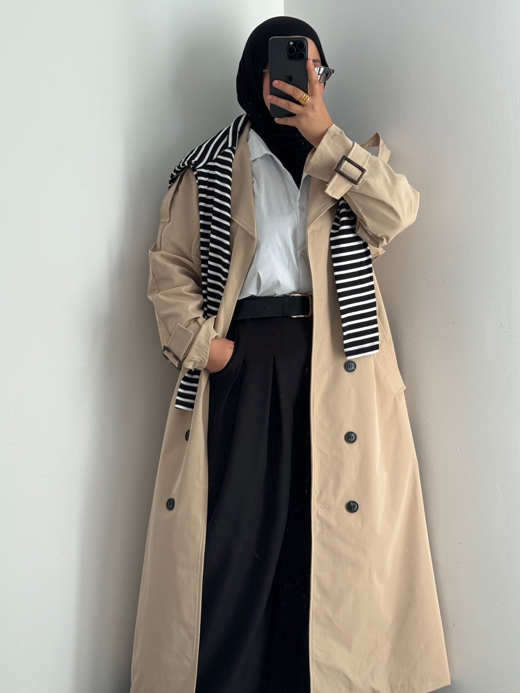 Trench long - BEIGE