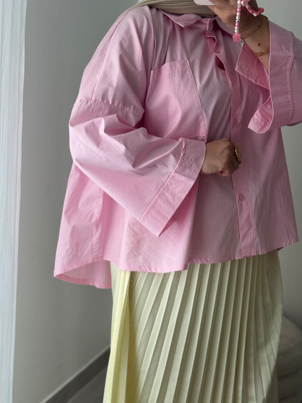 Chemise oversize asymétrique - ROSE