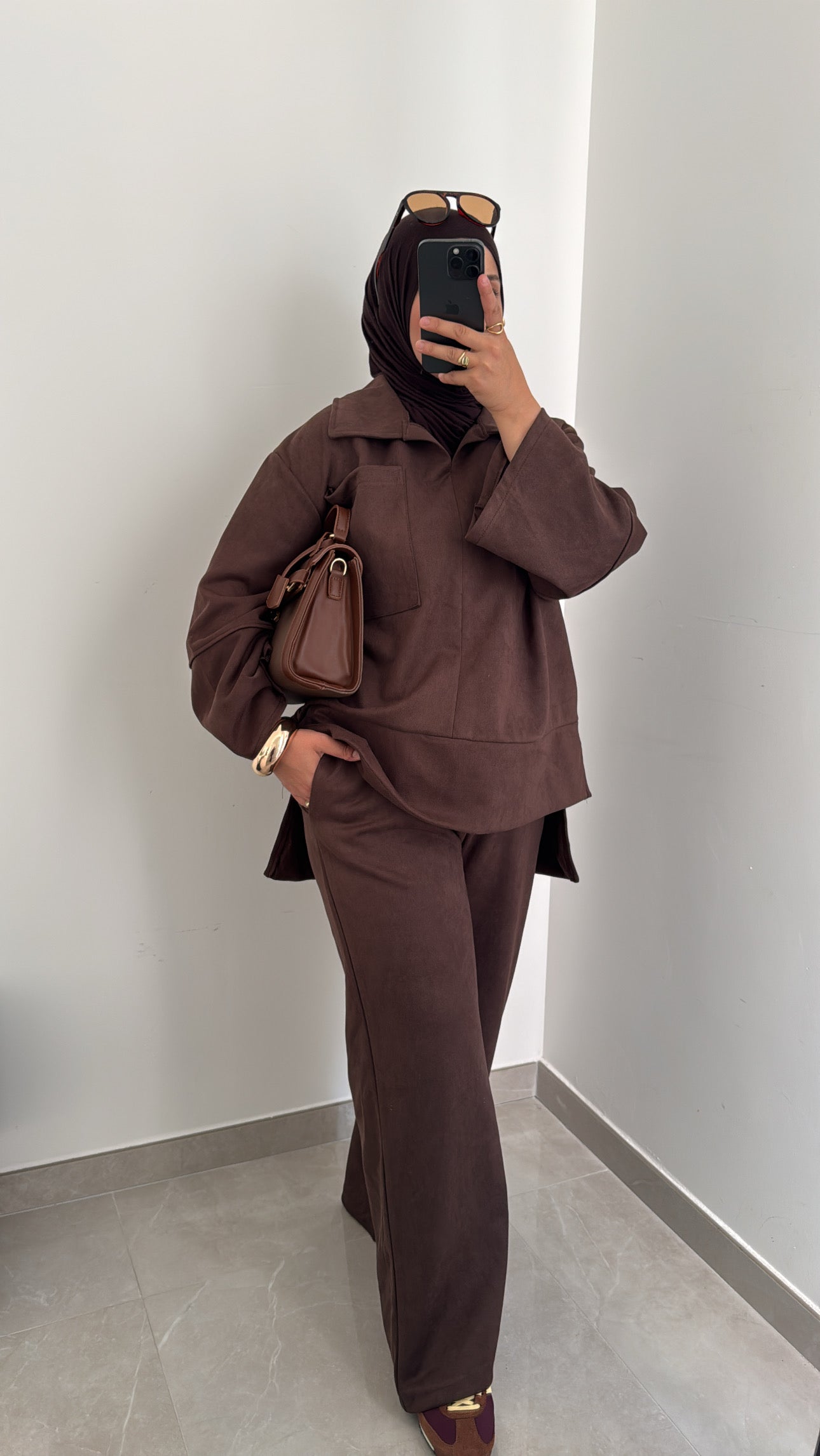 Ensemble SUEDA pantalon - MARRON