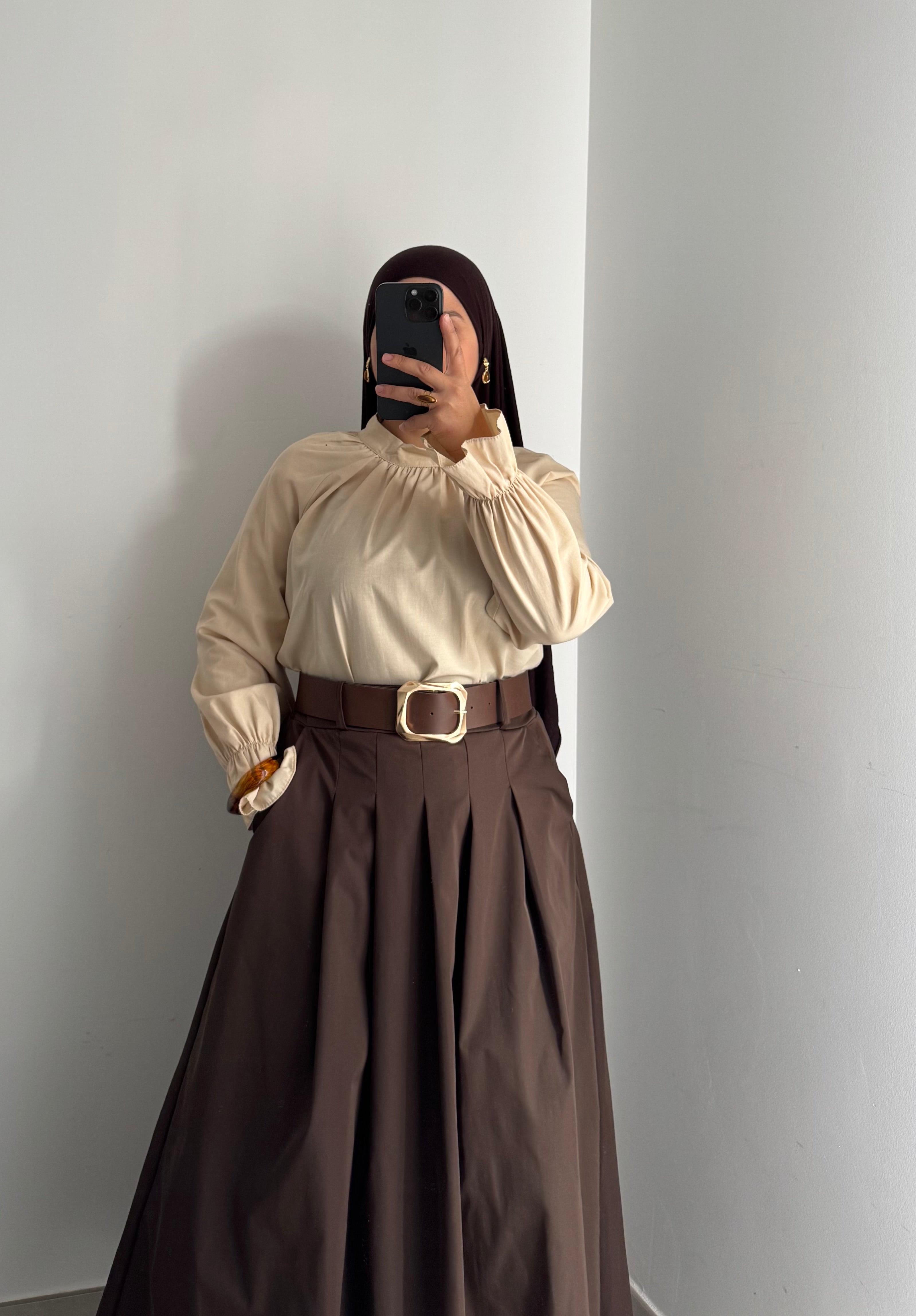 Jupe cloche - MARRON