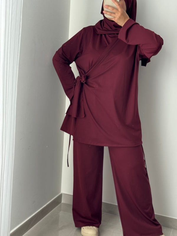Burkini Soléa 3 pièces - BORDEAUX