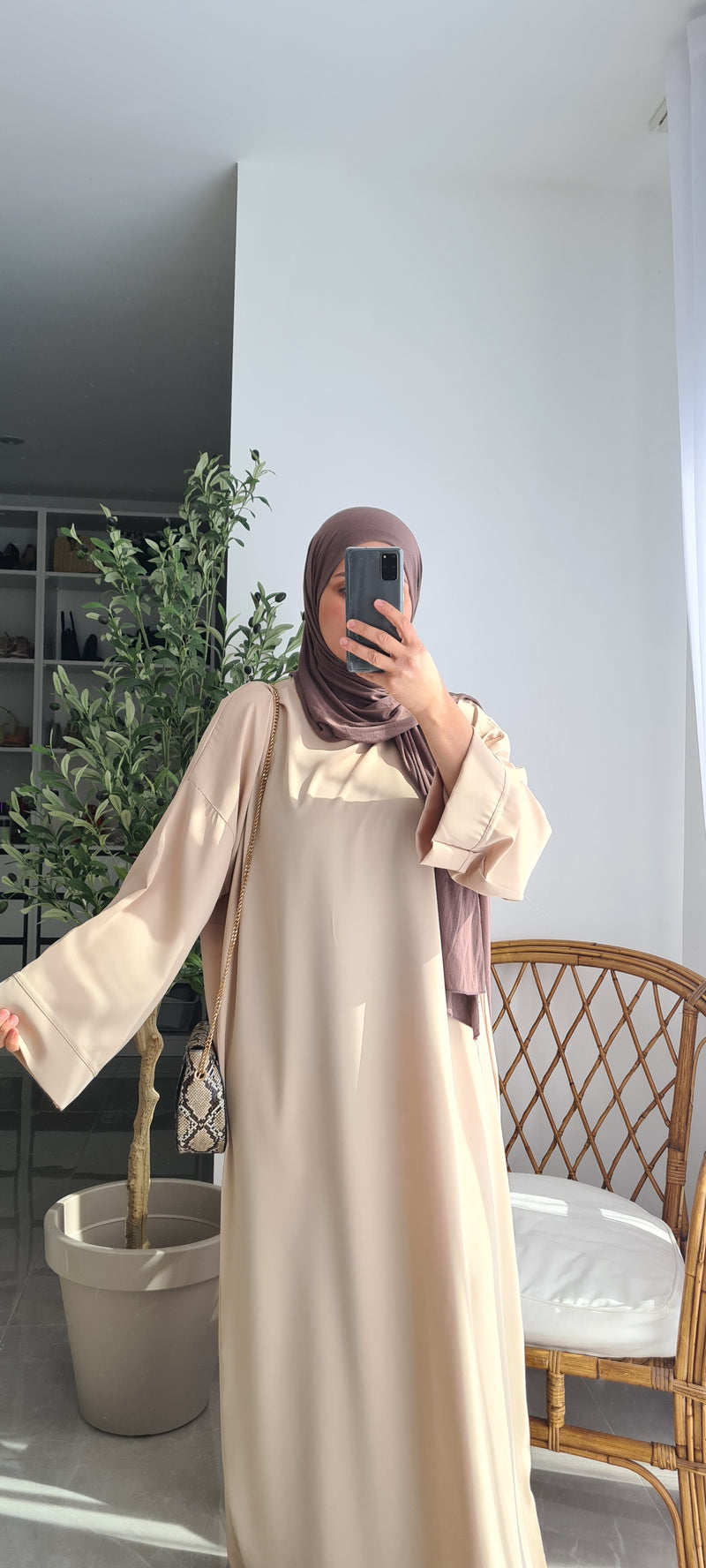 Robe basique-BEIGE