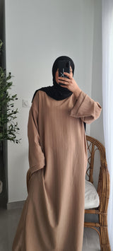 Robe légère TEXTURÉ-TAUPE