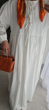 ROBE FLORA-BLANC