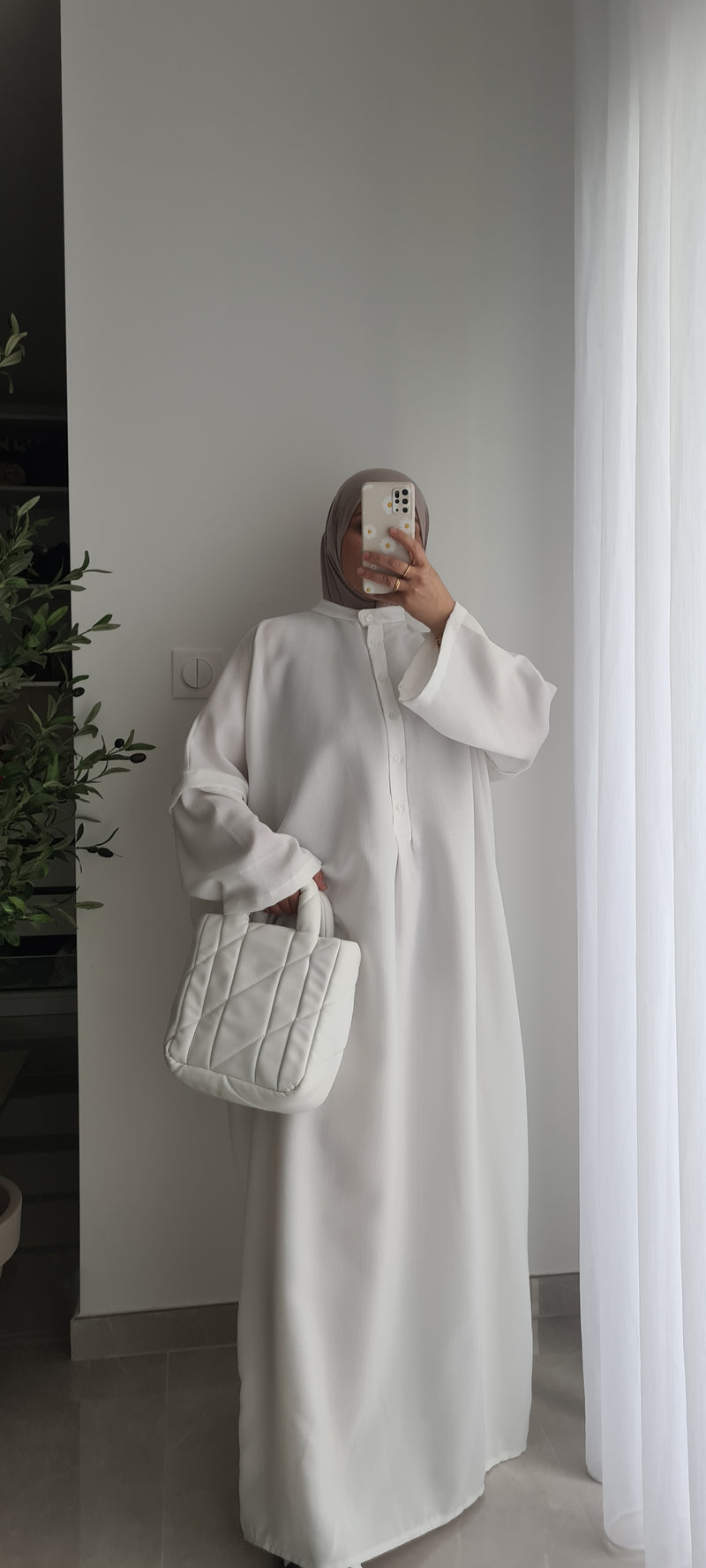 ABAYA FARASHA-BLANC