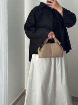Chemise oversize asymétrique - NOIR