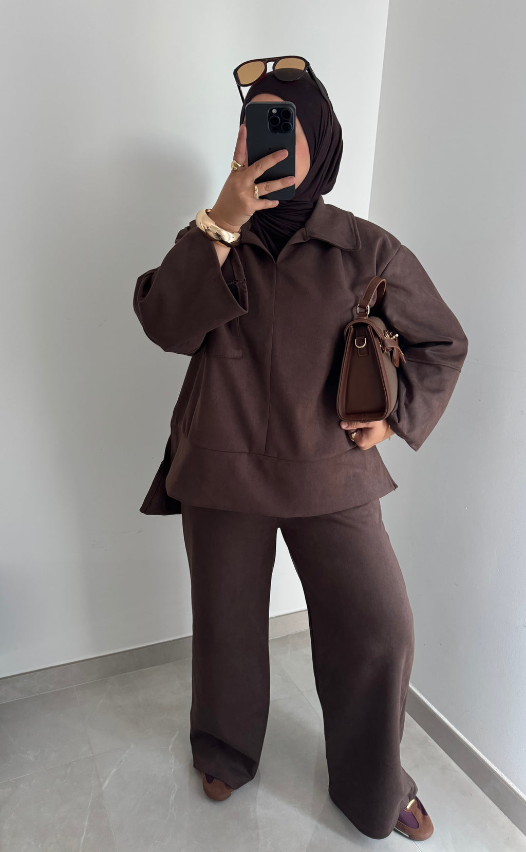 Ensemble SUEDA pantalon - MARRON