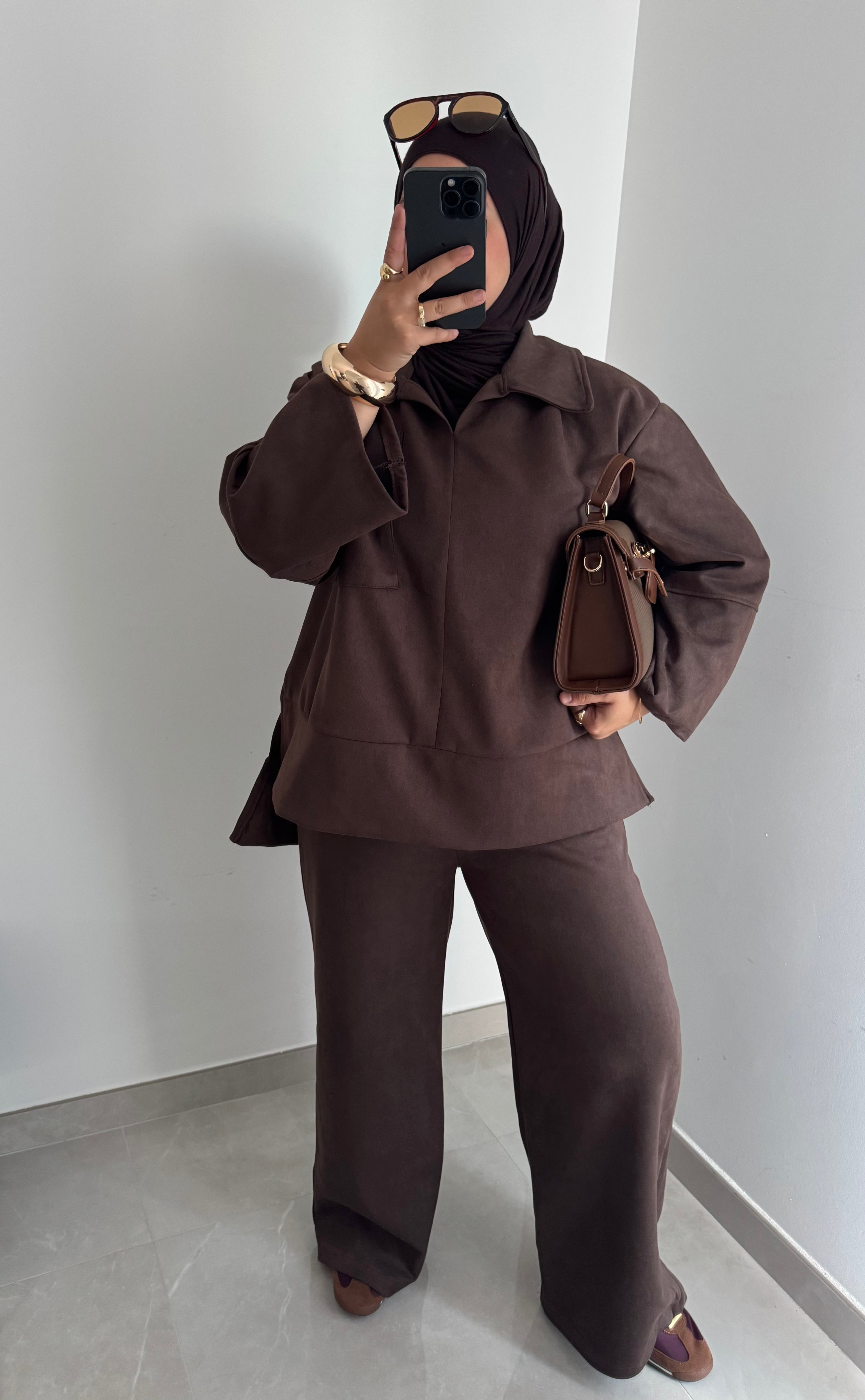 Ensemble SUEDA pantalon - MARRON