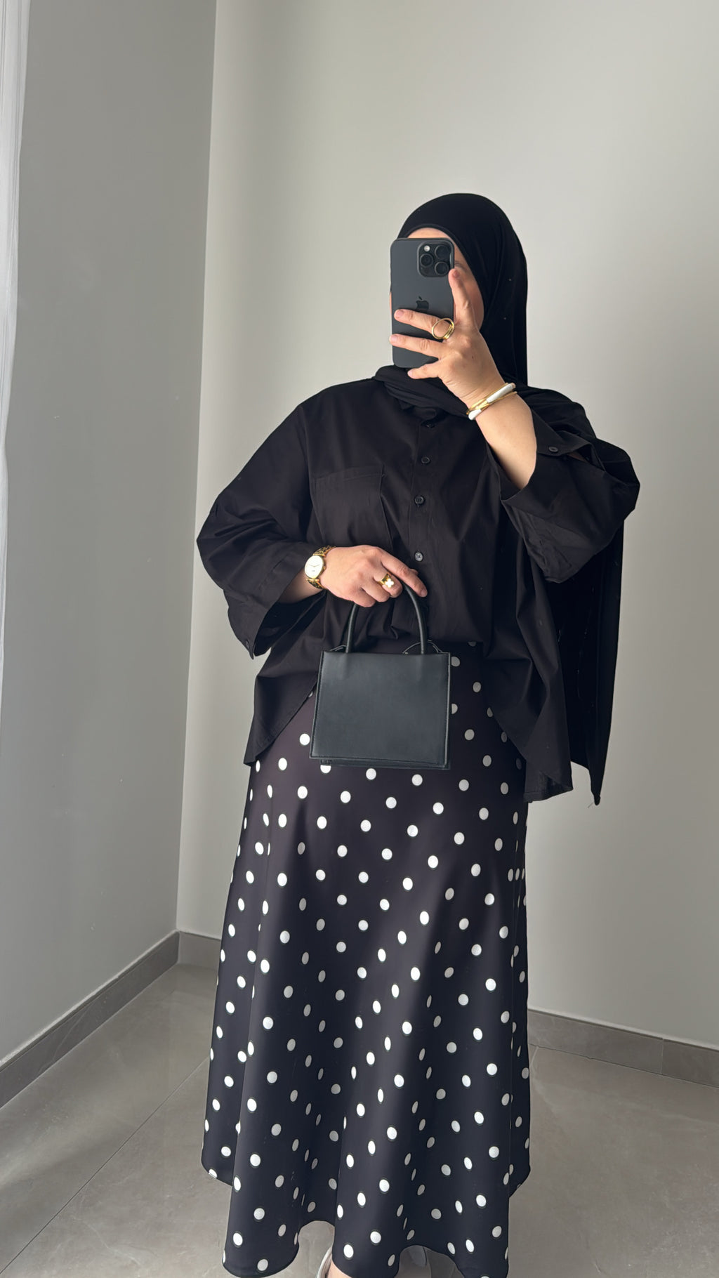 Jupe à pois - NOIR/BLANC