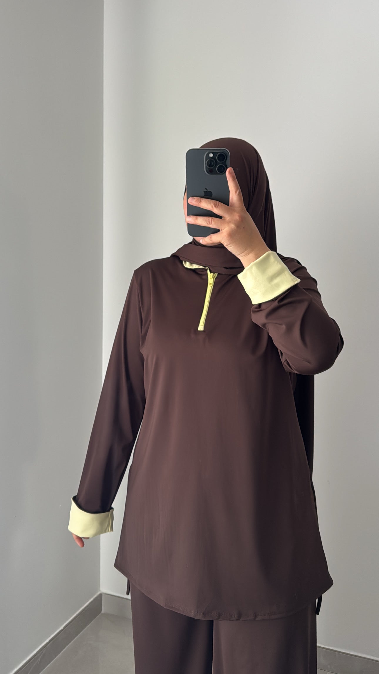 Burkini AZURA - MARRON /JAUNE
