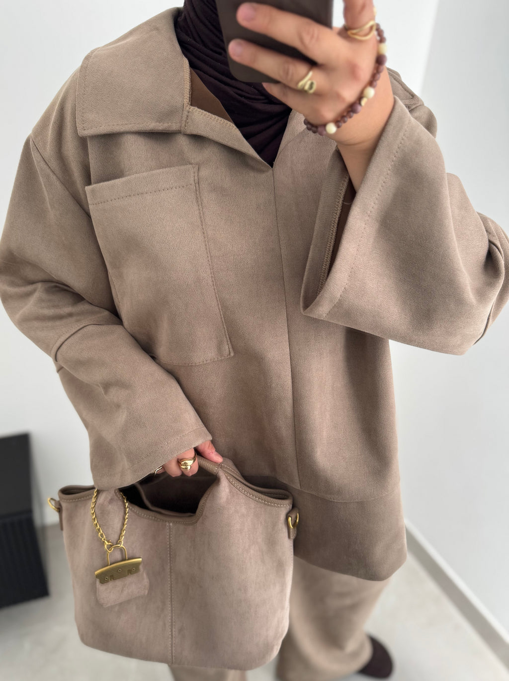 Ensemble SUEDA pantalon - BEIGE