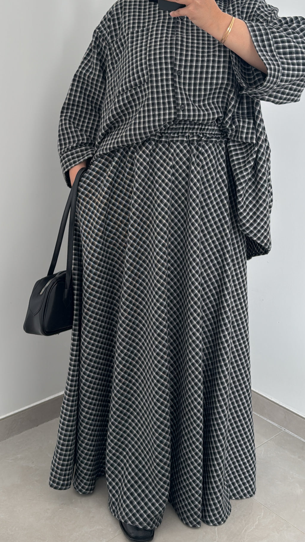 Jupe VICHY - GRIS/NOIR