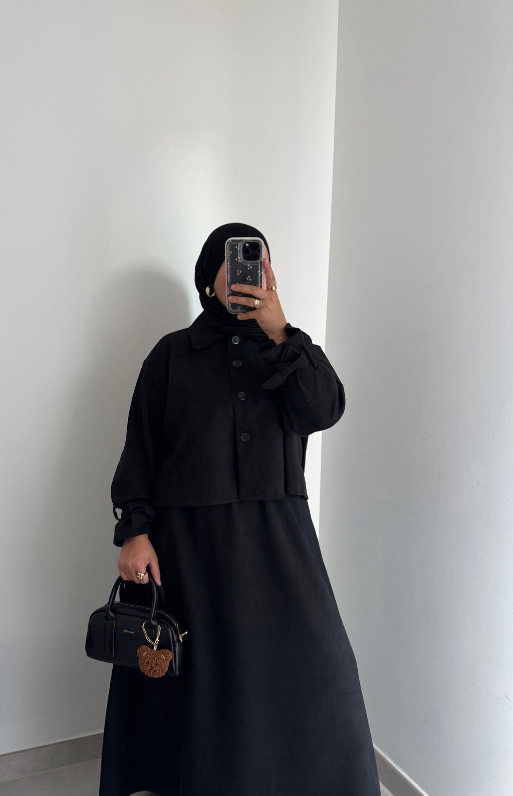 Ensemble SUEDA JUPE - NOIR