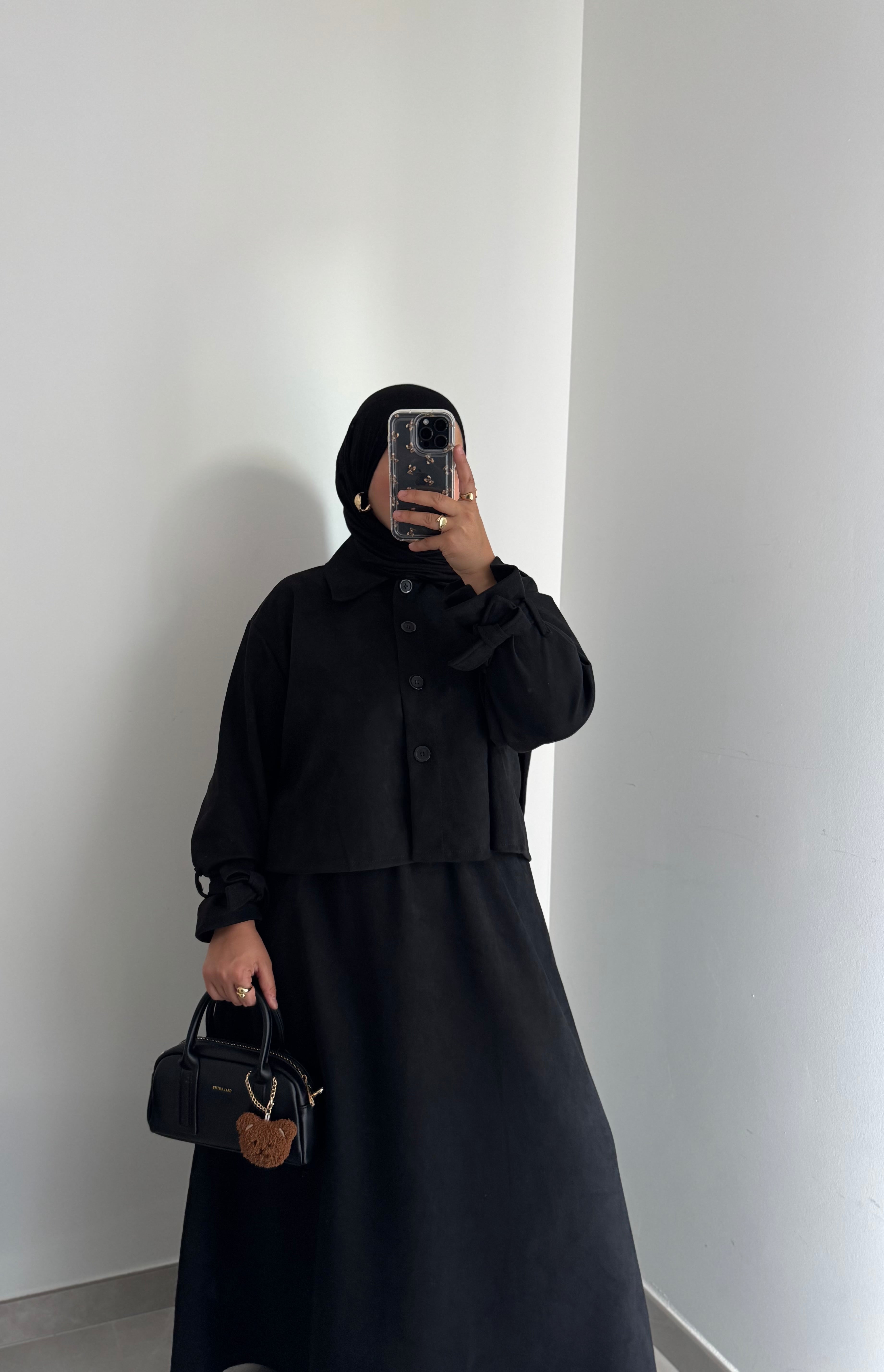 Ensemble SUEDA JUPE - NOIR