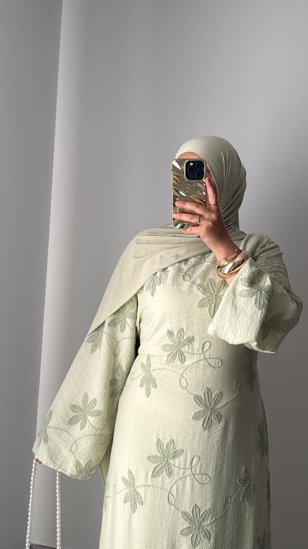 ROBE FLEUR DE CIEL - VERT EAU