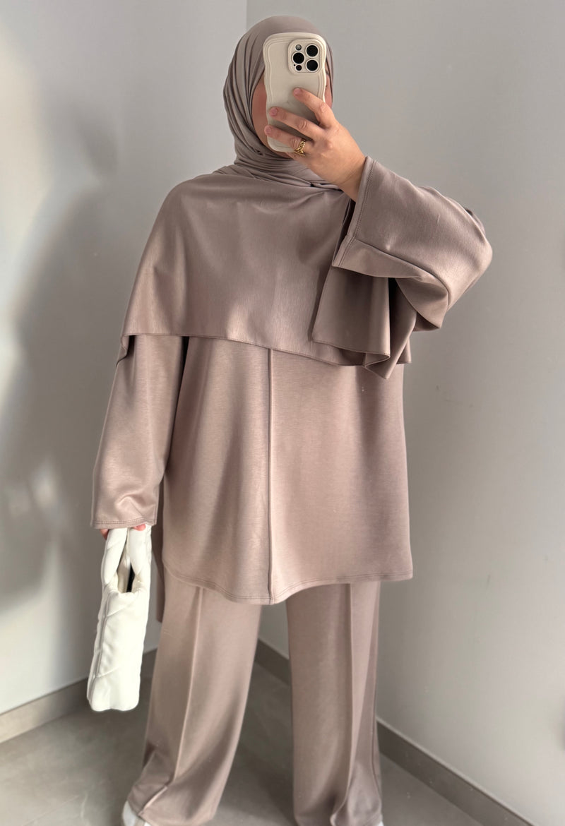 Ensemble confort écharpe - Taupe