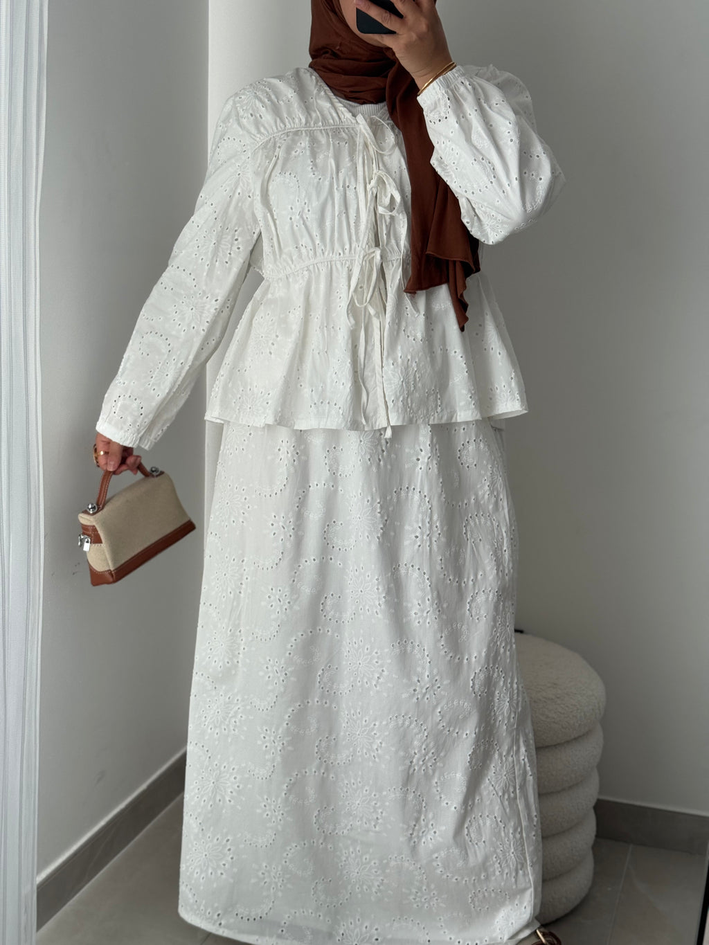 Ensemble broderie anglaise – BLANC