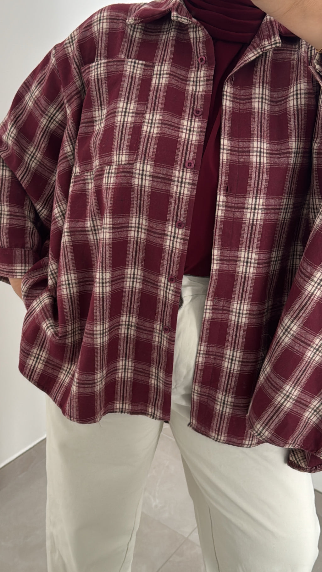 Chemise à carreaux - BORDEAUX