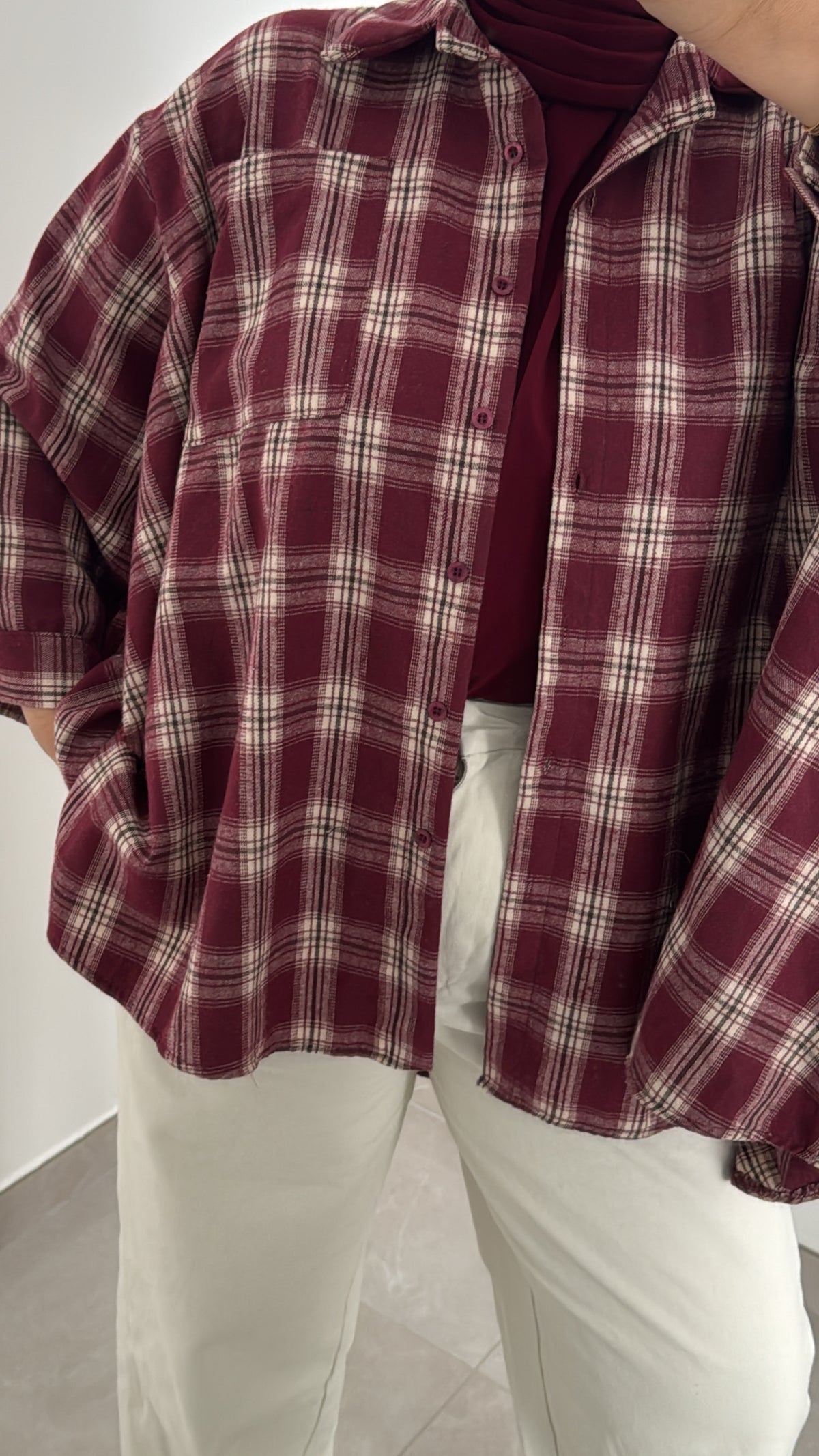 Chemise à carreaux - BORDEAUX