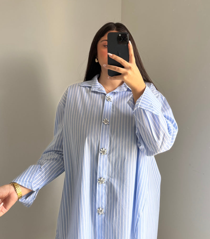 Chemise rayée Bleu et Blanc