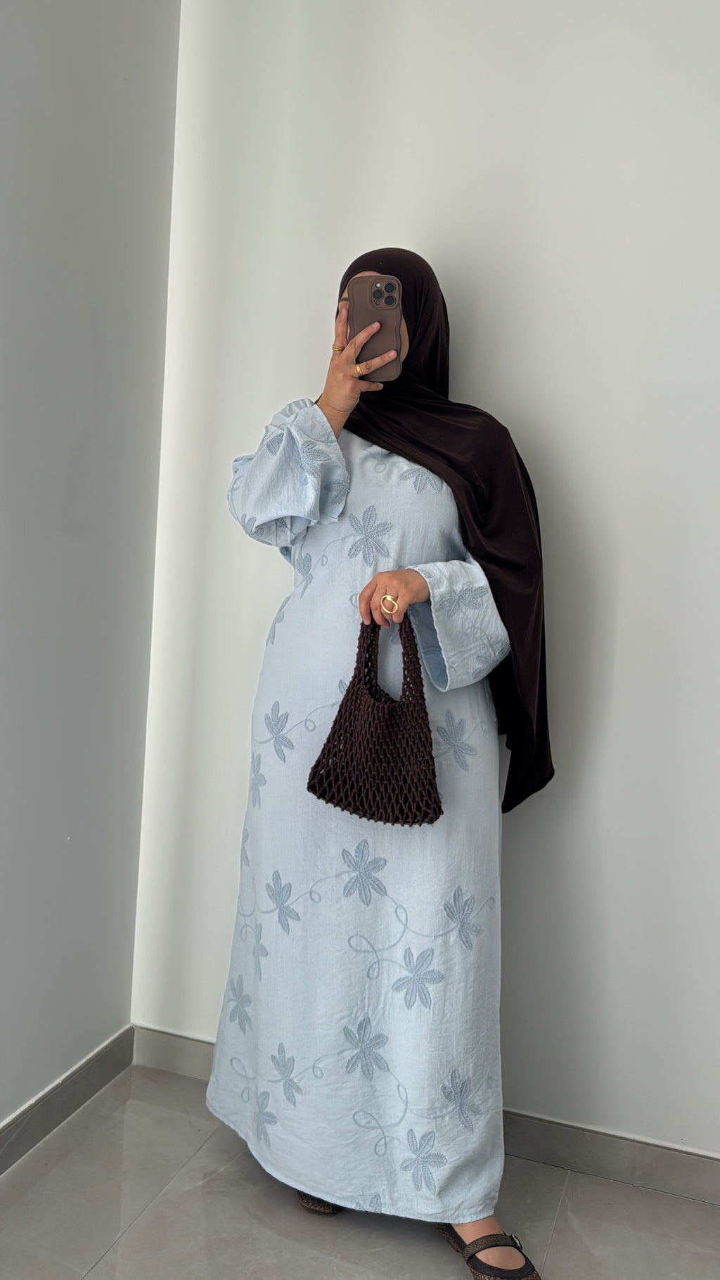 ROBE FLEUR DE CIEL - BLEU CLAIR