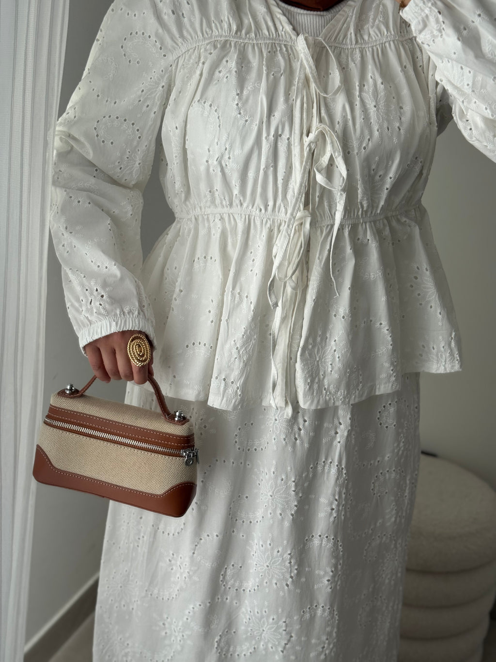 Ensemble broderie anglaise – BLANC