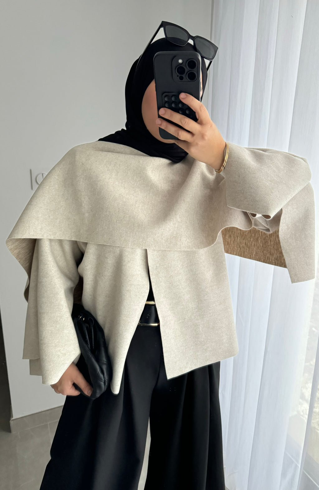 Veste cape - Beige