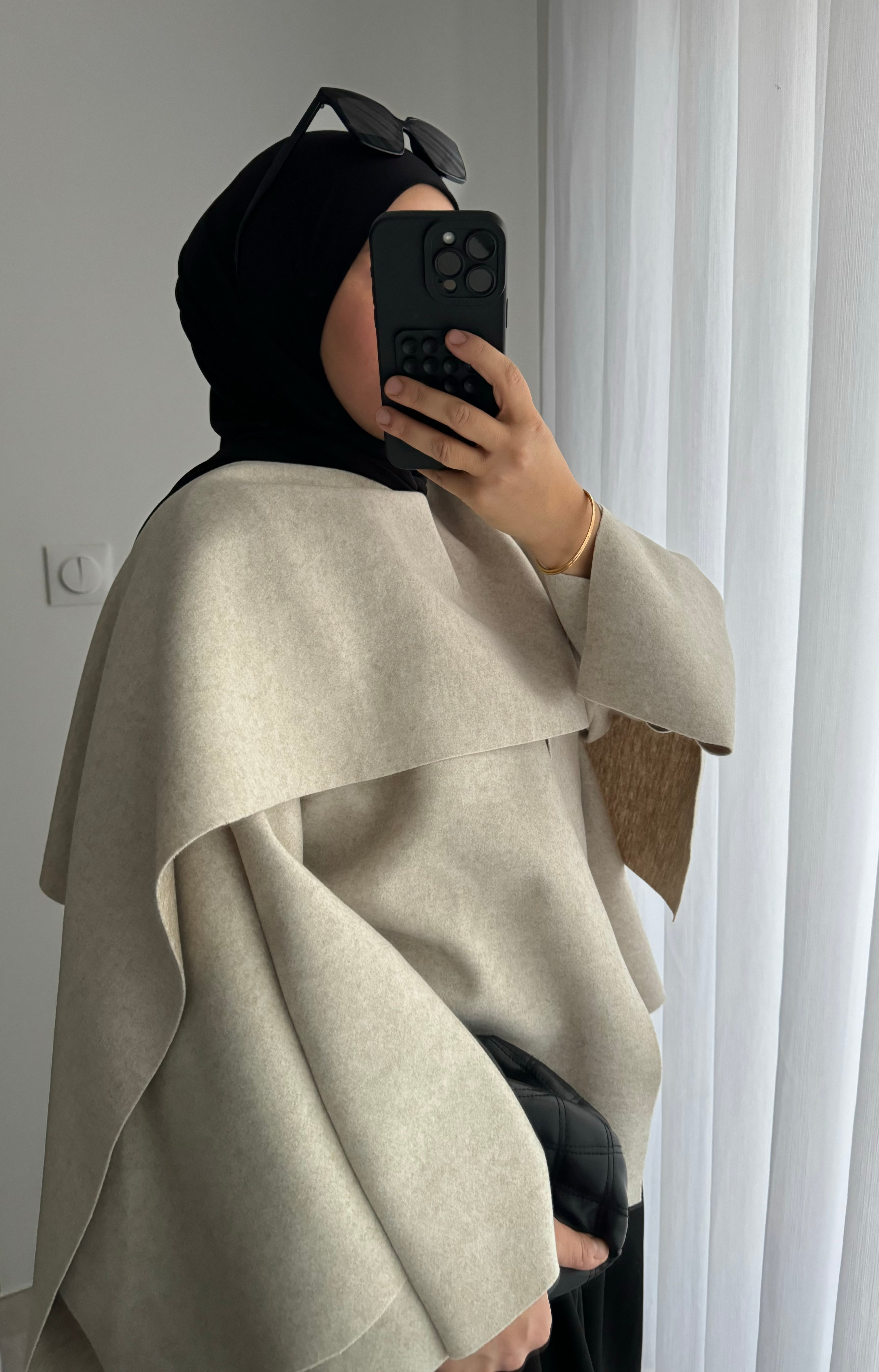 Veste cape - Beige
