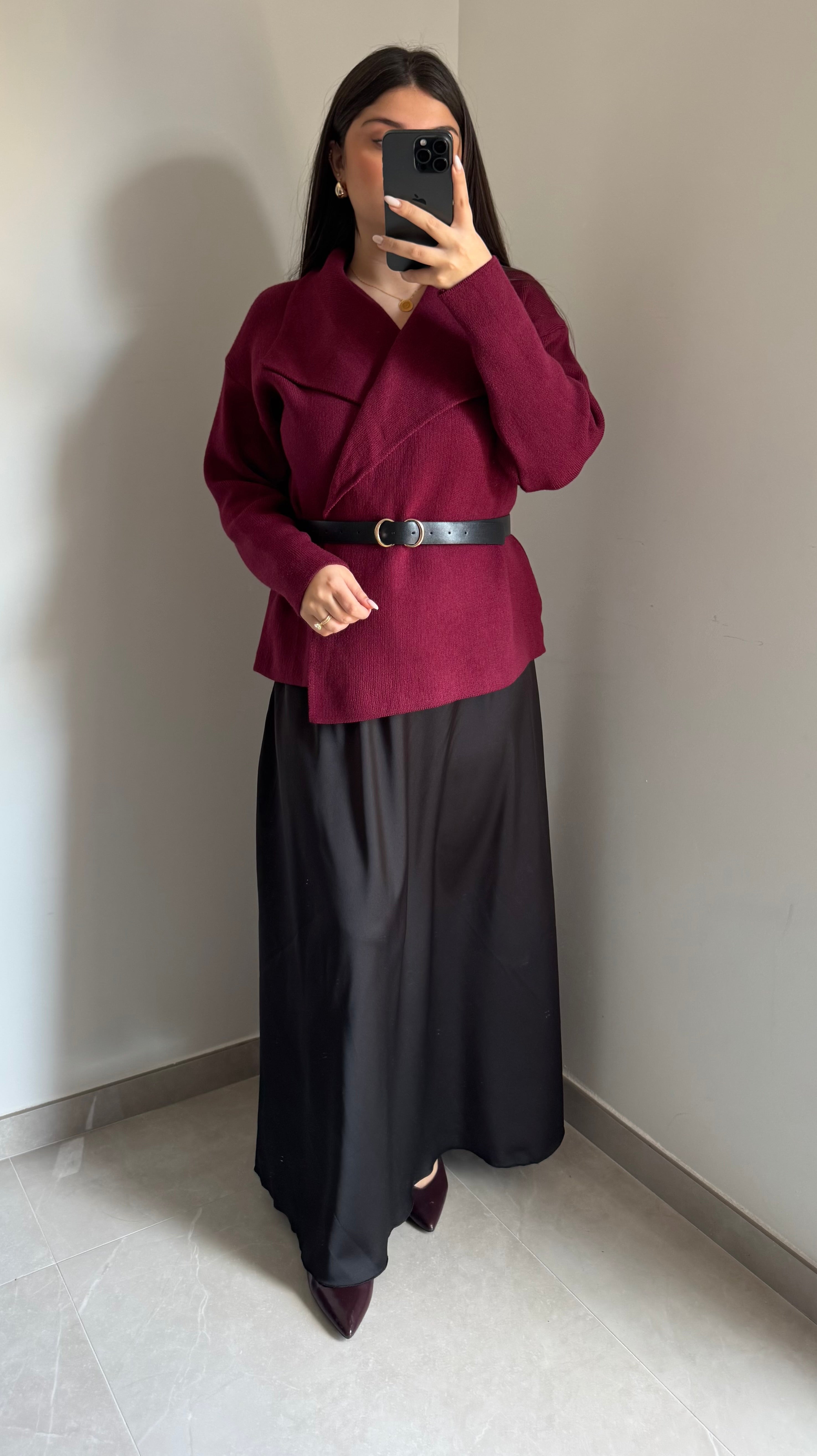 Gilet avec ceinture - BORDEAUX