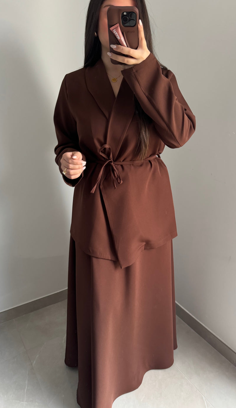 Ensemble veste jupe - MARRON