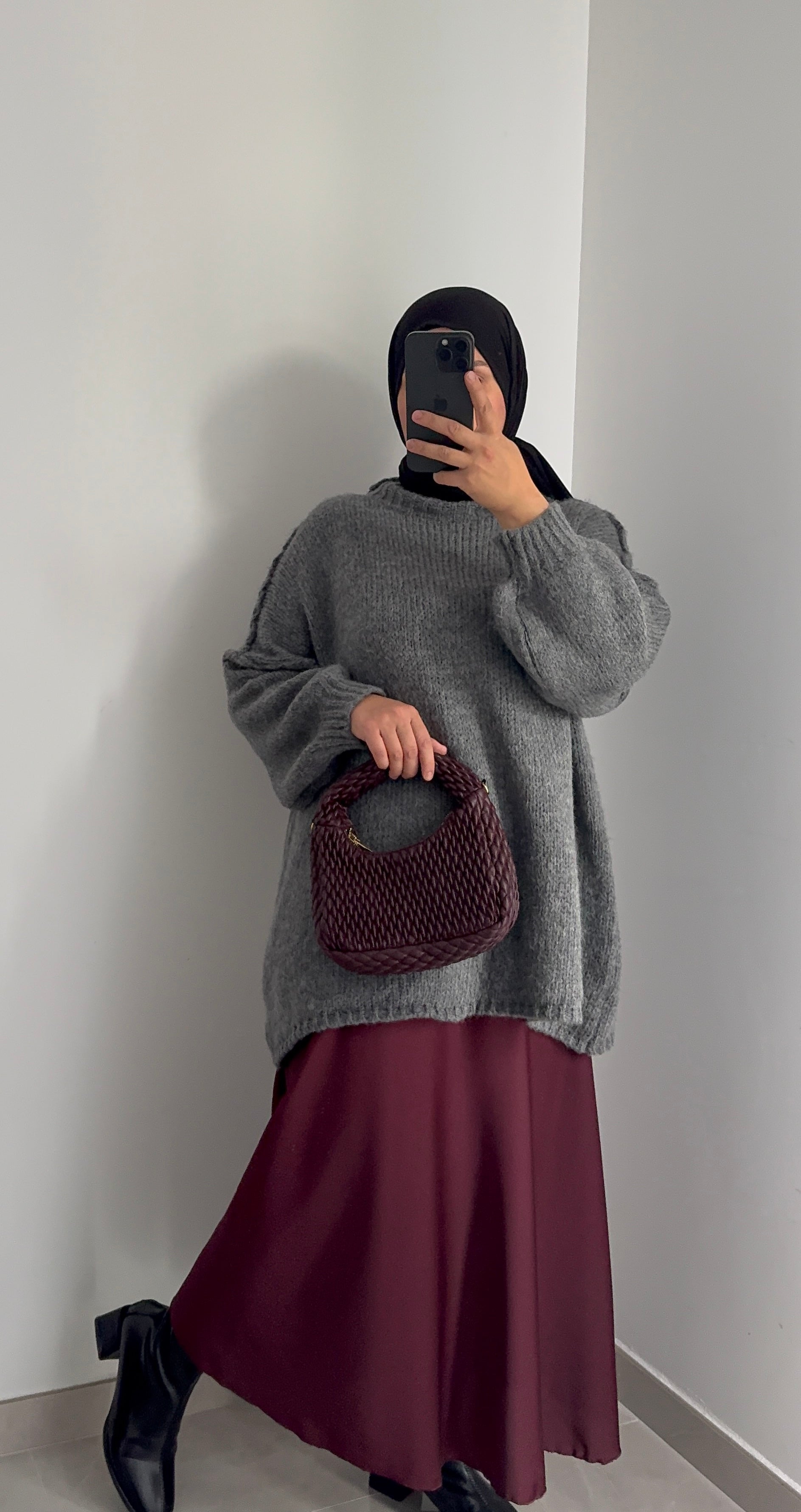 PULL en maille - GRIS