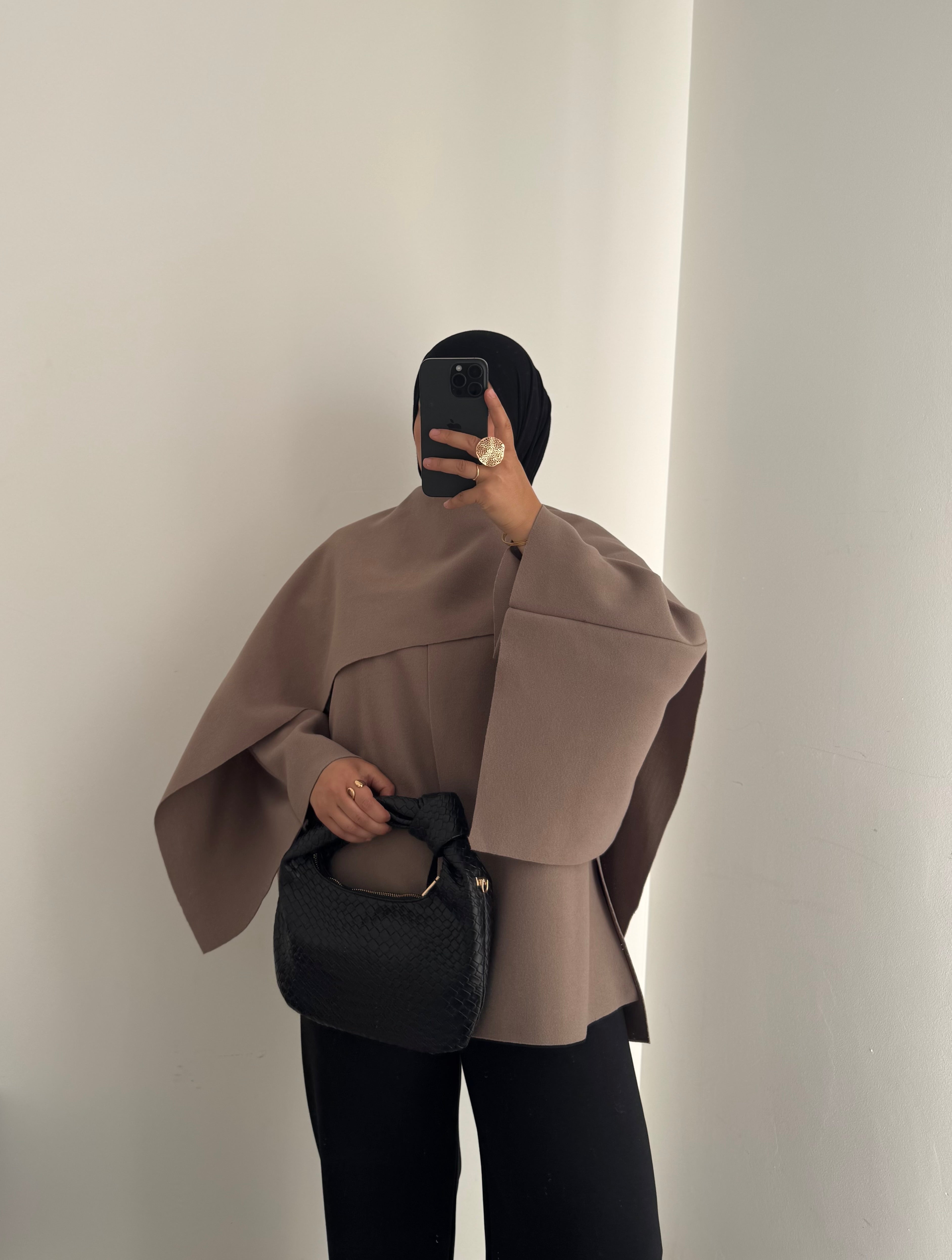 Veste cape - TAUPE