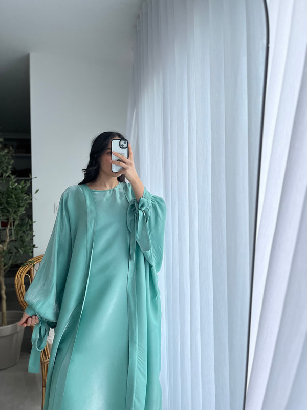 Abaya 2 pièces - TURQUOISE