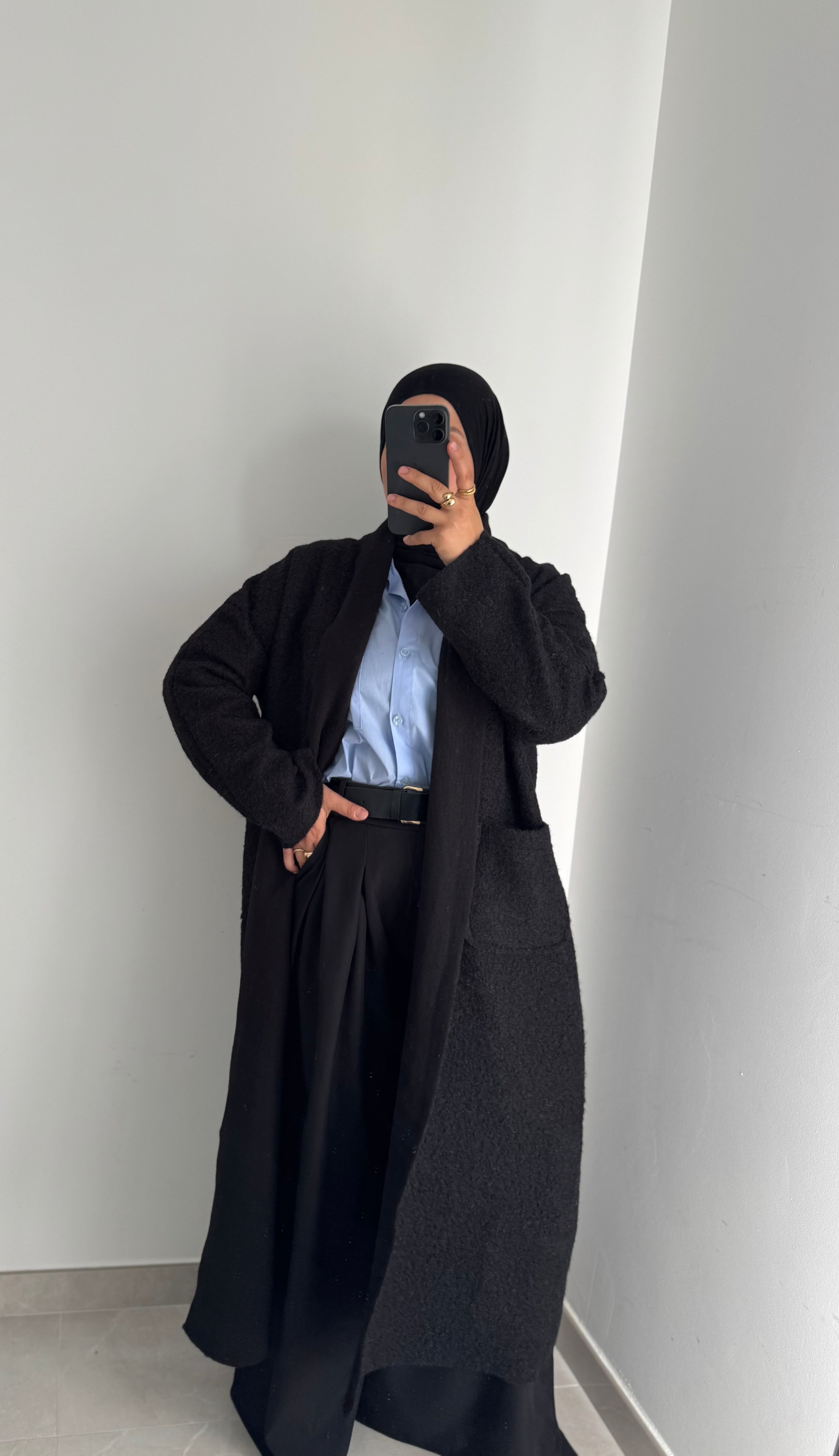 Veste manteau - NOIR