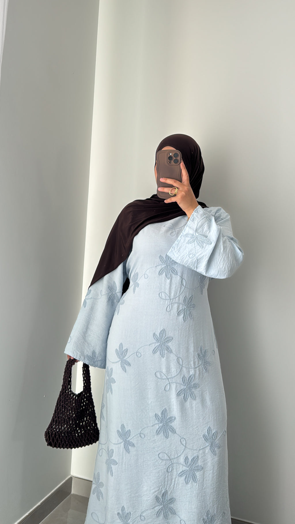ROBE FLEUR DE CIEL - BLEU CLAIR