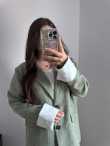 Ensemble tailleur à rayures - VERT EAU