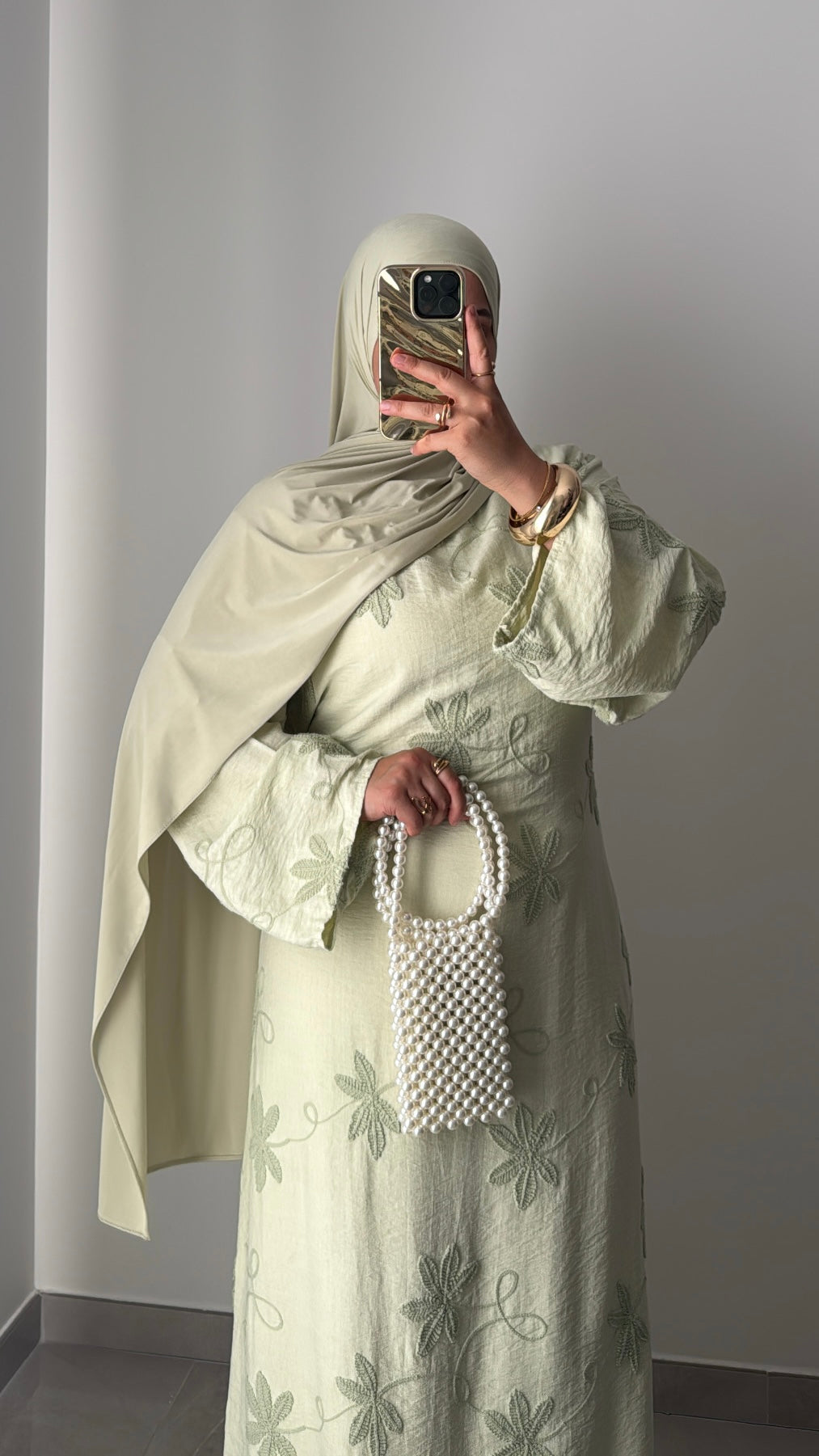 ROBE FLEUR DE CIEL - VERT EAU