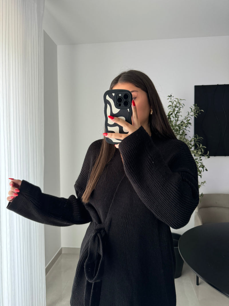 Ensemble tricot noeud - NOIR