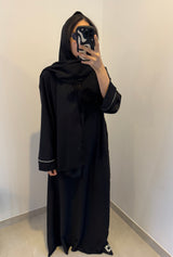 Robe de prière avec foulard intégré - NOIR